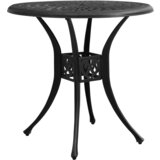 vidaXL Vrtna miza črna 78x78x72 cm liti aluminij Cene