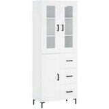  Visoka komoda bijela 69 5x34x180 cm konstruirano drvo | shoptok.hr