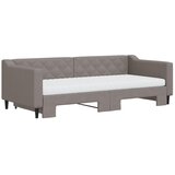  Dnevni krevet na razvlačenje smeđesivi 90 x 200 cm od tkanine | shoptok.hr