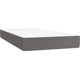 vidaXL Krevet box spring s madracem LED sivi 90x190 cm od umjetne kože | shoptok.hr