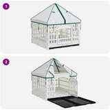  4-panelni ogradni igralište za pse s krovom Plastika Bijela | shoptok.hr