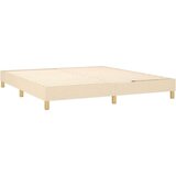 Krevet s oprugama i madracem krem 160x200 cm od tkanine | shoptok.hr