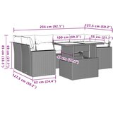  7-dijelni set vrtnih sofa sivi od poliratana | shoptok.hr