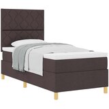  s opruga kutije Tamno smeđa 100 x 200 cm tkanina | shoptok.hr