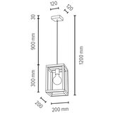  Spot-Light 61540174 - Luster na sajli KAGO 1xE27/60W/230V matni hrast | Eponuda.com