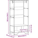  Ormar boja smeđeg hrasta 90x50x180 cm konstruirano drvo | shoptok.hr