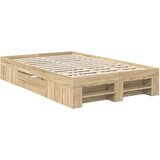  Okvir za krevet s uzglavljem Sonoma hrast 120 x 200 cm - sonoma hrast 120 x 190 cm | shoptok.hr