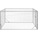 Vanjski pseći boks s vratima 2x2x1 m pocinčani čelik | shoptok.hr