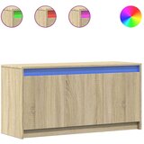 vidaXL TV omarica z LED sonoma hrast 100x34x50 cm inženirski les | Shoptok.si