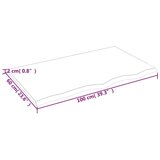 Stolna ploča tamnosiva 100x60x2 cm obrađena masivna hrastovina | shoptok.hr