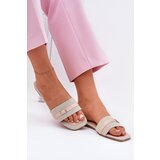 Boto Flat Women's Slippers With Strap And Buckle Beige Zilina | Shoptok.si