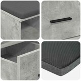  Klupa za hodnik s jastukom Betonski sivi 60 x 38 x 46 cm | shoptok.hr