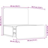  Noćni ormarić montiran na zid 2 pcs Bijelo 44 x 32.5 x 40 cm | shoptok.hr