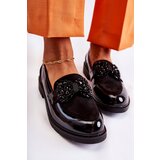 S. BARSKI Women's Brogues Lacquered With A Bow Black Laurent | Shoptok.si