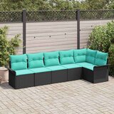  Vrtna sedežna garnitura s shranjevanjem 6 pcs Črna poli ratan, (5000145685) | Shoptok.si