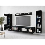 Livetastic Dnevni Regal Vera, Črna Marmorirana, 4-Delno, Led | Shoptok.si