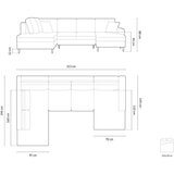 Cosmopolitan Design Crvena baršunasti sklopiva/s prostorom za odlaganje kutna garnitura (s lijevim kutom/u obliku slova "U") Kyoto – | shoptok.hr