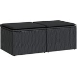  2-dijelni set vrtnih sofa s jastucima crni od poliratana bagrem | shoptok.hr