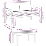Bistro set s jastukom 3 pcs Smeđa Poliester | shoptok.hr