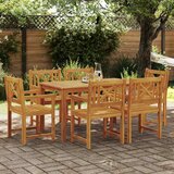  Vrtni set za objed 5 kom. Smeđa Čvrsto drvo akacije 140 x 80 x 74 cm | shoptok.hr