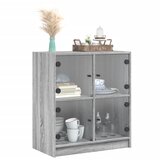  Bočni ormarić sa staklenim vratima boja hrasta 68x37x75,5 cm | shoptok.hr