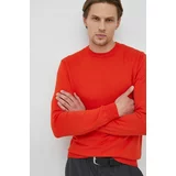 United Colors Of Benetton Bombažen pulover moški, oranžna barva