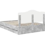  Krevetna konstrukcija s ladicama Betonska siva 150 x 200 cm | shoptok.hr
