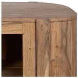 Ixia Vitrina iz masivne akacije v naravni barvi 180x80x40 cm Creel – | Shoptok.si