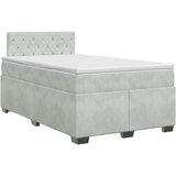  Boxspring krevet s madracem Svjetlosiva 120 x 190 cm Baršun | shoptok.hr