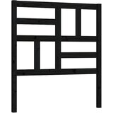  Uzglavlje za krevet crno 81 x 4 x 104 cm od masivne borovine | shoptok.hr