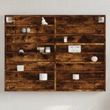  Vitrina boja dimljenog hrasta 100x8,5x75 cm drvena | shoptok.hr