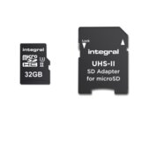 Integral spominska kartica z SD adapterjem microSDHC 32GB (INMSDH32G-280/240U2) | Shoptok.si