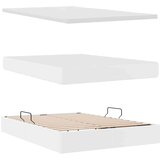  Krevet S LED lampica s uzglavljem Čista bijela 140 x 200 cm PVC | shoptok.hr