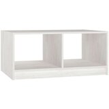 vidaXL stolić za kavu bijeli 75 x 50 x 33,5 cm od masivne borovine | shoptok.hr