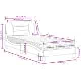  Krevet s madracem boja cappuccina 90 x 200 cm od umjetne kože | shoptok.hr