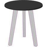 vidaXL Nepremična površina Črna 40 x 40 x 1.5 cm Konstruiran les | Shoptok.si