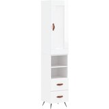 Maison Chic Visoka omara - Komoda - Predalnik visok sijaj bela 34,5x34x180 cm inženirski les, (21720080) | Shoptok.si