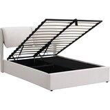 Lumor Oblazinjena postelja s predalom 140x190 cm - s tremi predali - letvena podlaga - žamet - bež, (22151226) | Shoptok.si