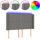  LED uzglavlje tamnosivo 147 x 16 x 118/128 cm od tkanine | Eponuda.com
