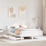  Okvir za krevet s ladicama bijeli 135 x 190 cm od borovine | shoptok.hr
