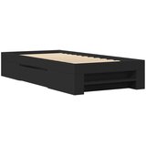  Okvir za krevet crni 75 x 190 cm od konstruiranog drva | shoptok.hr