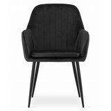  Set 2 LUGO stolice od crnog baršuna s crnim nogama | shoptok.hr