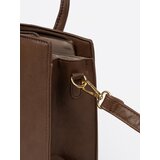 Shelvt Brown handbag with a decorative buckle in gold | shoptok.hr