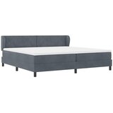  Krevet s opruga kutije Tamno siva 200 x 200 cm Baršun | shoptok.hr