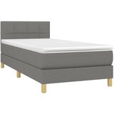  box spring s madracem LED tamnosivi 90x190 cm tkanina | shoptok.hr