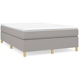  Box spring s madracem svjetlosivi 140x200 cm od tkanine | shoptok.hr