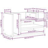  Organizator za stol Stari drvo 44.5x24x25 cm inženjersko drvo | shoptok.hr