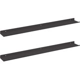  Lebdeća polica Zidne 2 pcs Crna 80 x 9 x 2,5 cm Čelik | shoptok.hr