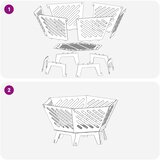 Kamin Crna 60 x 53 x 30 cm Čelik | shoptok.hr