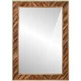  Ogledalo Zidne s ogledalom Smeđa 70 x 50 x 3 cm Stakl | Shoptok.si